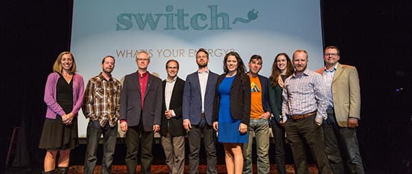 Speakers from October eTown Hall sponsored by giving recipient ~switch. Photo courtesy of KS Photography.