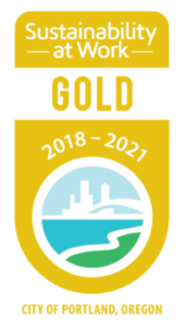 Gold 2018 Sustainability at Work award logo