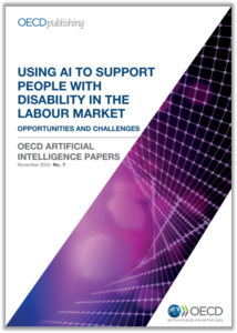Cover of OECD report Using AI to support people with disability in the labour market opportunities and challenges.