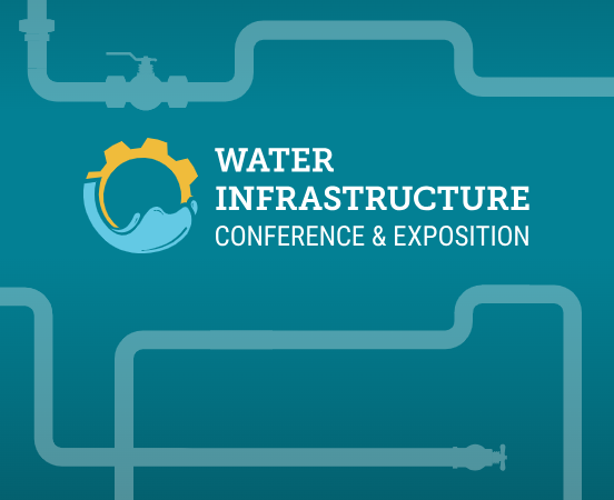 Water Infrastructure Conference & Exposition with illustration of water pipes