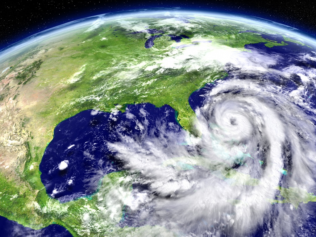 View of hurricane from space